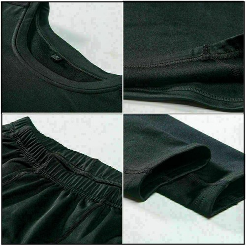 Mens Thermal Underwear Fleece Lined Long Sleeve Top Long John Winter Ski Warm - Picture 23 of 24