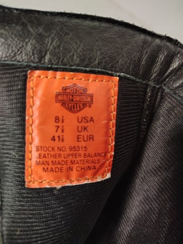 Harley Davidson Leder Buckle/Zip Stiefel Gr. 8 1/2 - Bild 8 von 8