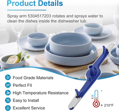 Dishwasher Bottom Lower Wash Spray Arm Parts for Frigidaire 5304517203 154568001 - Bild 4 von 8
