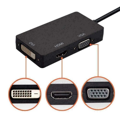 3 In 1 Display Port DP Male To HDMI/DVI/VGA Female Adapter Converter Cable 1080P - Picture 3 of 12