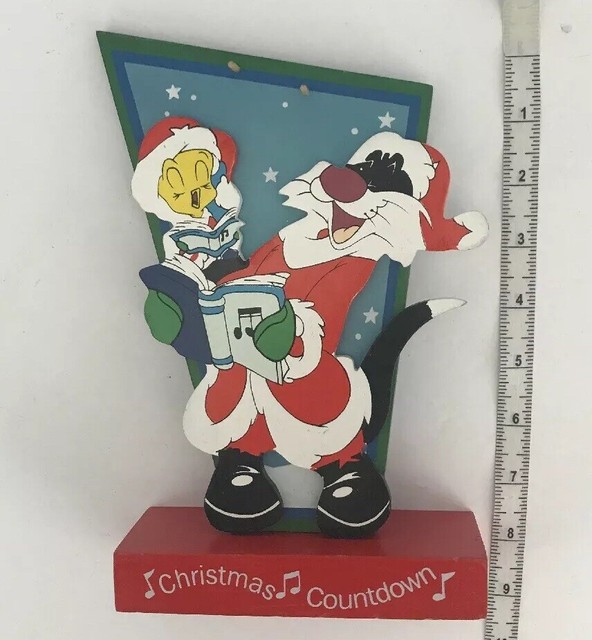 Looney Tunes Tweety and Sylvester Wooden Christmas Countdown Advent