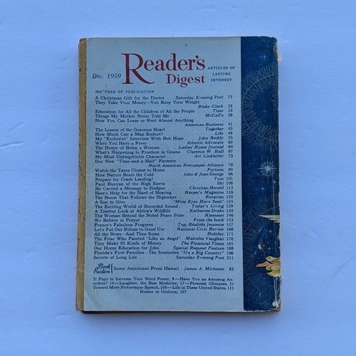 Readers Digest December 1959 Bob Hope Walt Disney James A. Michener - Picture 7 of 20