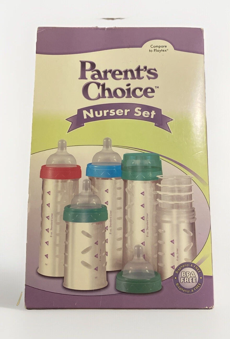 Parent’s Choice Drop In Liner Nurser Starter Set! SLOW, MEDIUM & Fast Nipples🤩