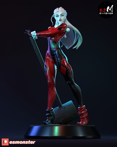 Harley Quinn ,1/9, 23cm, 12k Resin 3D Print Figure Model Kit - Picture 9 of 18