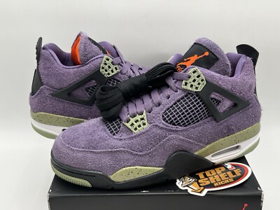DS NEW AIR JORDAN IV 4 RETRO CANYON PURPLE SIZE 10/8.5 Authentic