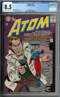 ATOM #15 CGC 8.5 OW/WH PAGES // DC COMICS 1964