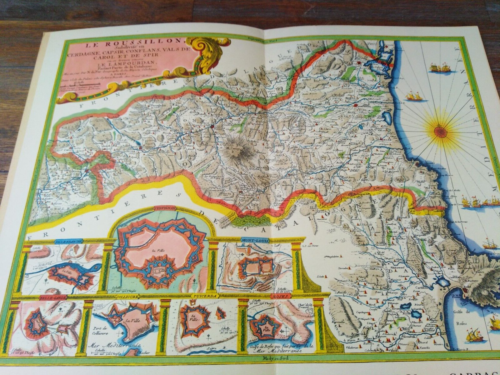 Carte ancienne XVIIème photos années 50 Roussillon Perpignan Collioure - Photo 1/6