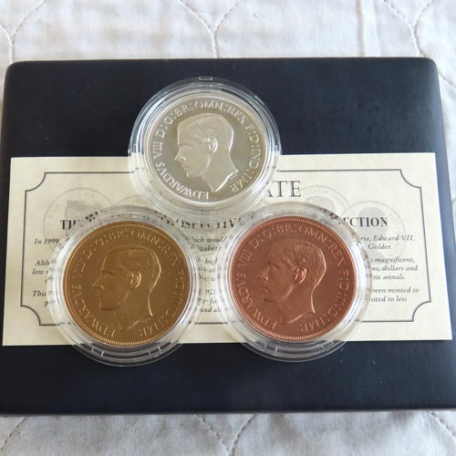 1936 EDWARD VIII CROWNED ARMS PROOF PATTERN SET WITH SILVER - boxed/coa - 第 3/3 張圖片