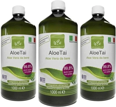 Aloe Vera da bere pura succo e polpa - funzione detox - benessere intestinale-3L