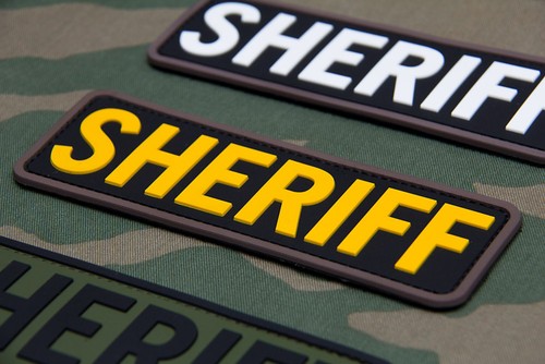 Moral Patch Milspec Affe MSM SHERIFF in MULTICAM hellbraunes Muster - 6"" x 2"" PVC - Bild 4 von 8