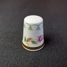 Vintage Royal Doulton England Fine Bone China Floral Thimble