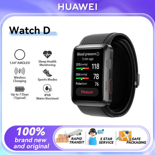 New Huawei Watch D BLACK 1.64" AMOLED GPS IP68 Bluetooth HarmonyOS Smartwatch