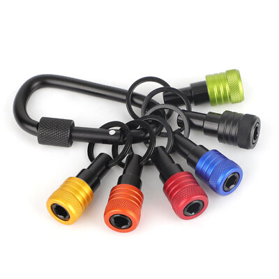 6Pcs 1/4'' Hex Shank Screwdriver Drill Bit Holder Bit Set Quick Release Keychain