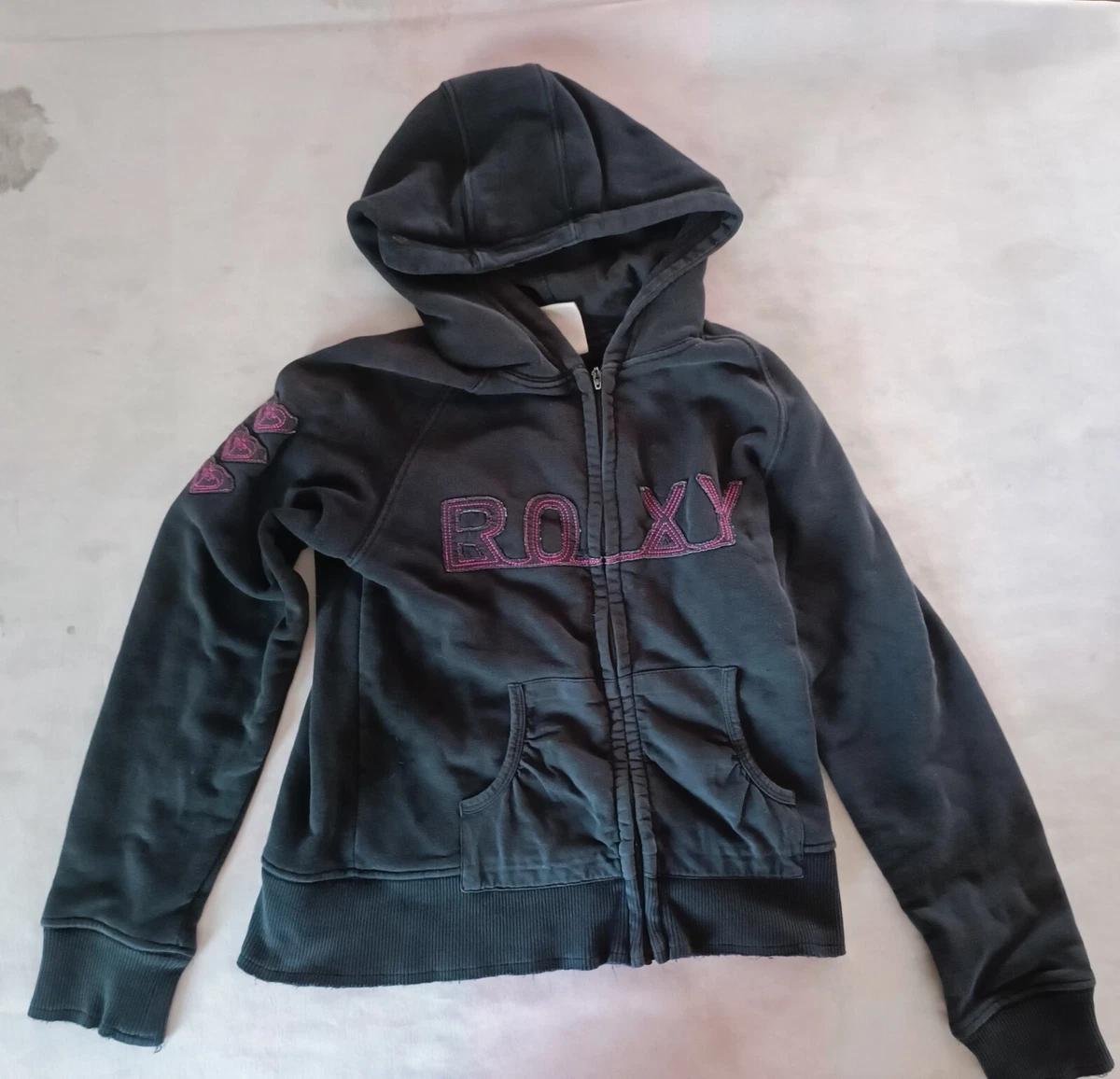 Veste roxy vintage fancy rose carreaux à capuche - M - Vêtements