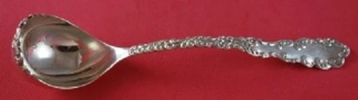 Waverly By Wallace Sterling Silver Sauce Ladle w/ Design in Bowl 6 1/4"