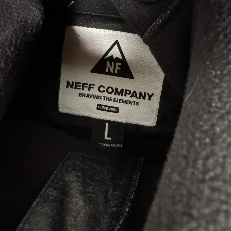 Neff Sudadera con Capucha Para Hombre Grande Negra Cremallera Completa Manga Larga Chaqueta Logo Snowboard Foto 2 de 4