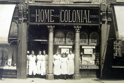 rs2063 - Staff outside The Home & Colonial Store (no location) - photo 6x4