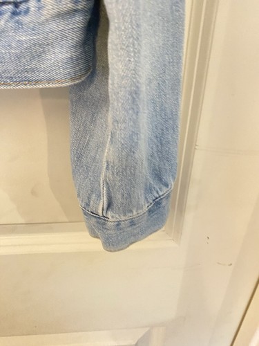 Light Blue Jean Jacket Womens Large Denim Pocket Embellishment Forever 21 Boho - Picture 8 of 15