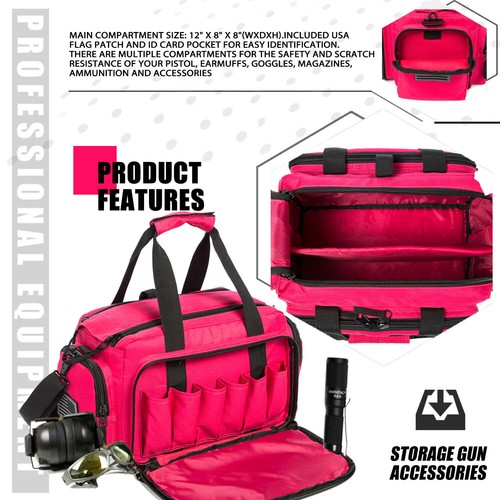 RIVON 3 colores bolsa deportiva resistente al agua bolsa táctica pistola pistola tiro - Imagen 11 de 30