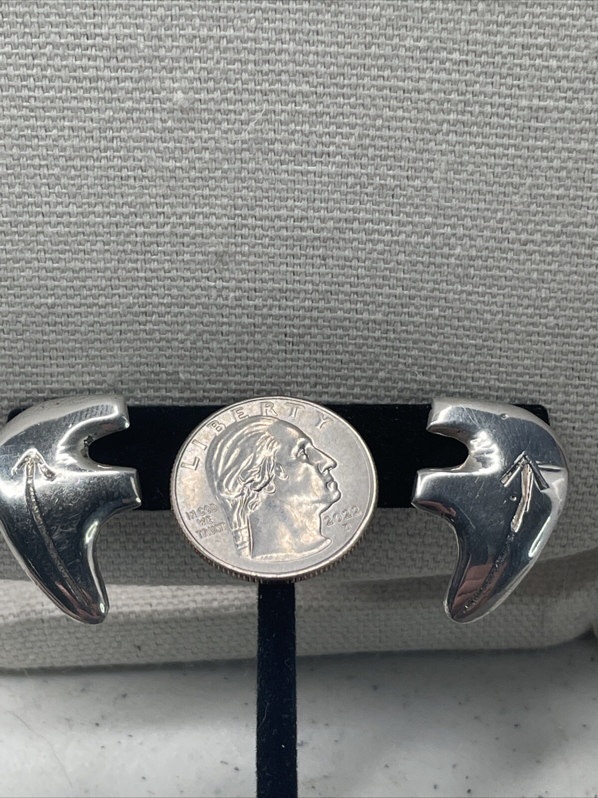 Vintage Solid Sterling Native American Bear Shape… - image 3