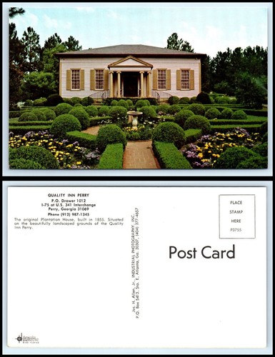 GEORGIA Postcard Perry, Quality Inn Motel, Plantation House K50