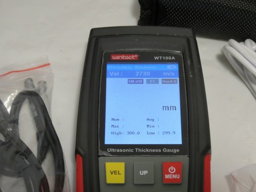 Wintact Digital Ultrasonic Thickness Gauge Tester Meter, Range 0.039 to 8.85 - Picture 5 of 6