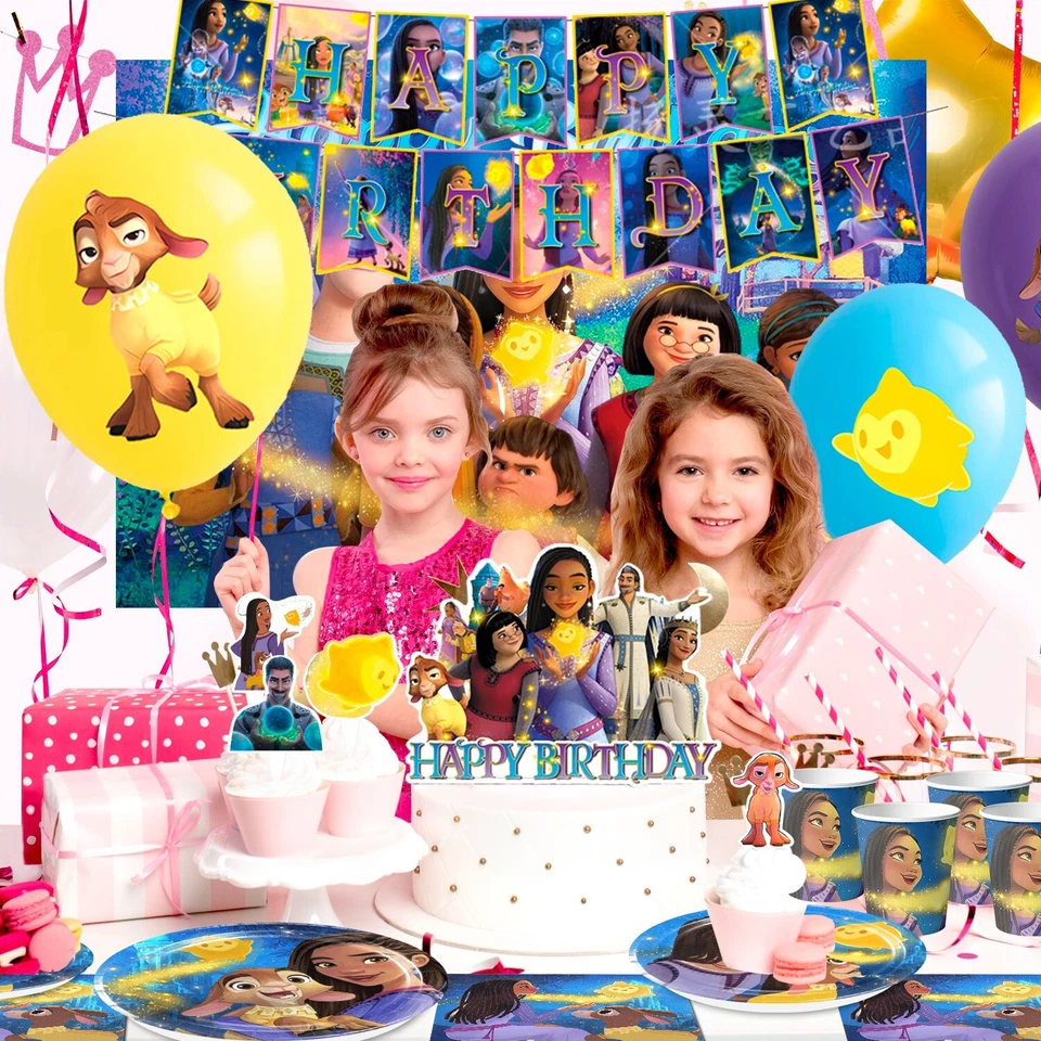 68件装Wish Asha公主派对装饰生日套装盘子餐具横幅 — 第 4/4 张图片