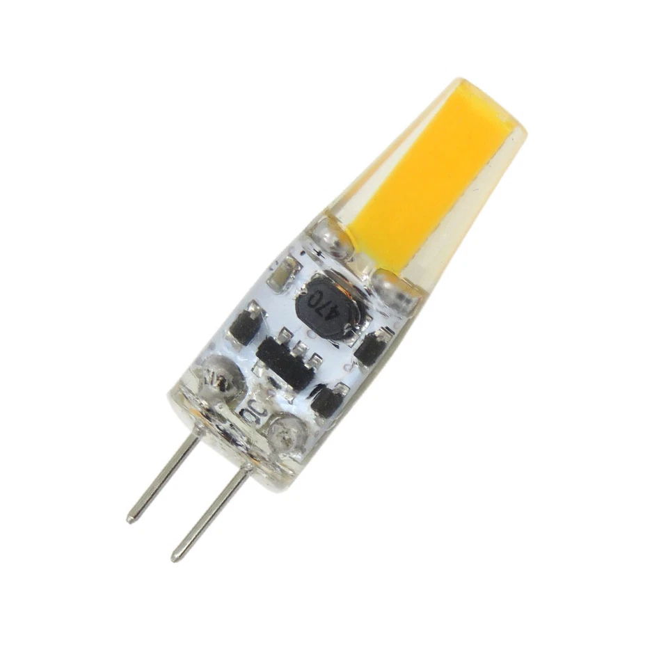 10pcs G4 Bi-Pin 1505 COB LED Light Bulb Silicone Crystal Lamp 12-24V Warm White - Image 3 of 4