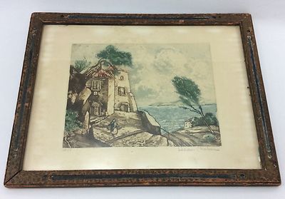 HERAN CHABAN Signed & Numbered COLOR INTAGLIO PRINT Drypoint/ à la poupée #85
