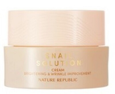 NATURE REPUBLIC Snail Solution Cream 50ml Korea Beauty Wrinkle Care Cosmetics