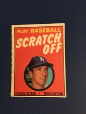 1970 Topps Scratch Off Claude Osteen Card READ!!
