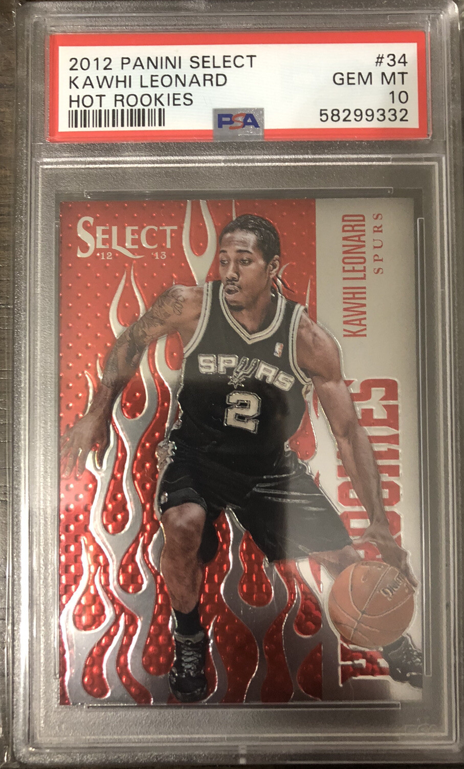 2012 KAWHI LEONARD Panini Select Red 'Hot Rookies' RC #34 - PSA 10 Gem Mint
