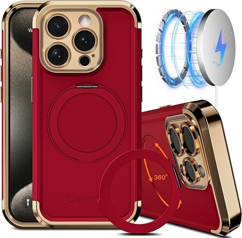 iPhone 15 Pro Max Case 6.7'' Upgraded 360° Spin Magnetic Stand [Compatible with