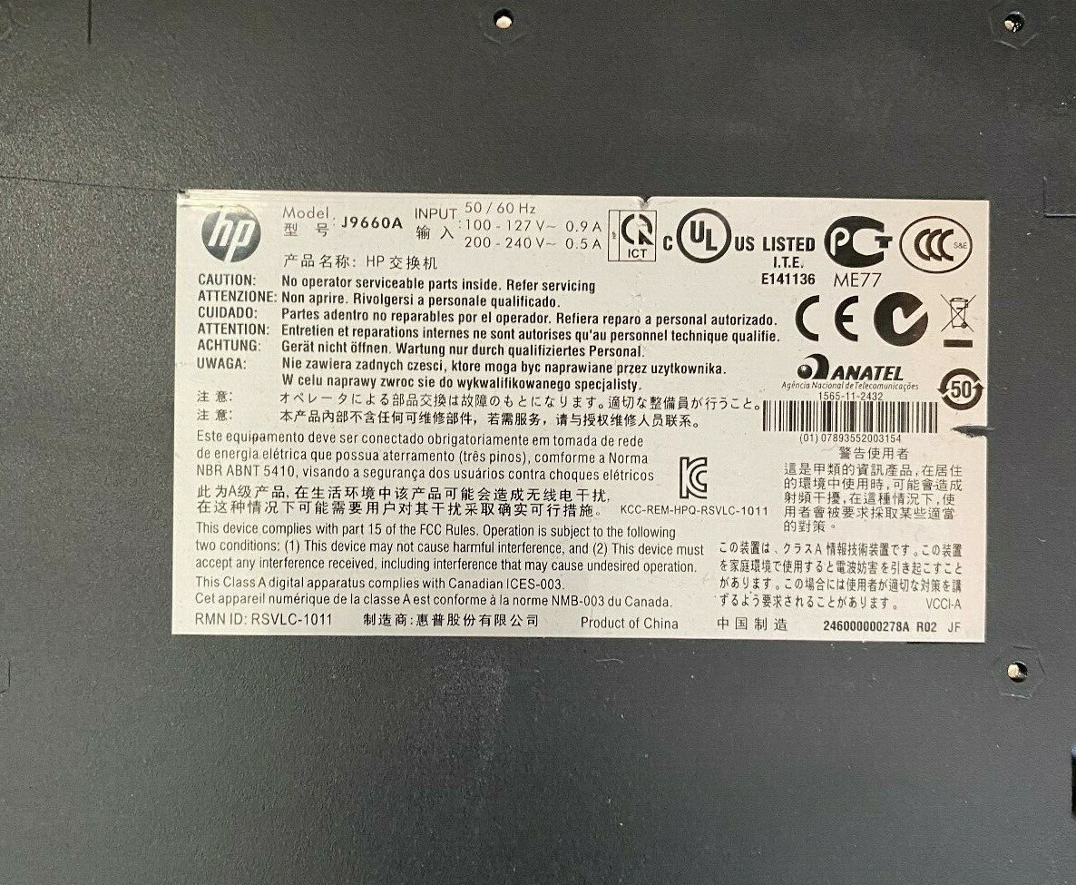 HP 1810-48G (HP 48-Port Gigabit Managed Switch) HP 1810-48G HP J9660A ...