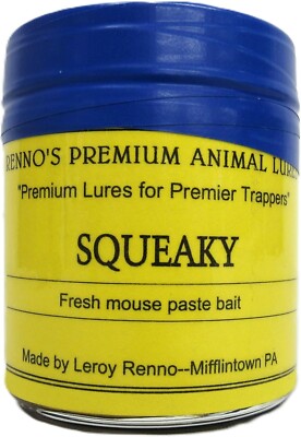 Squeaky Fresh Paste Bait Renno Lures 4 oz Jar Trapping Supplies