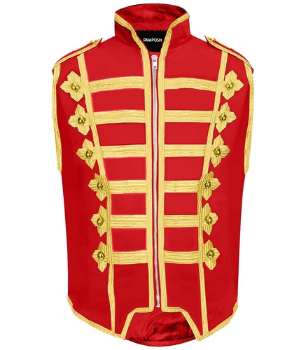 Mens Hussar Steampunk Napoleon Military Drummer Parade Jackets Halloween Unisex - Picture 52 of 217