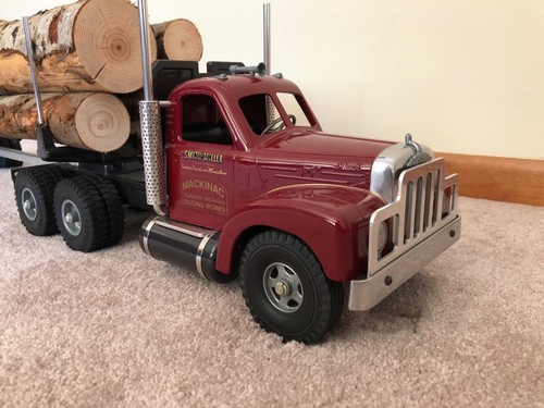 Smith Miller Fred Thompson NEW Burgandy Log Truck 235/250 with Real Logs - Picture 6 of 14