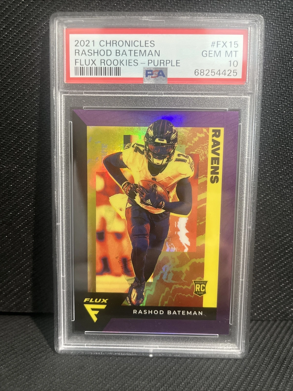 Rashod Bateman Panini Chronicles Flux Rookies #FX15 Purple