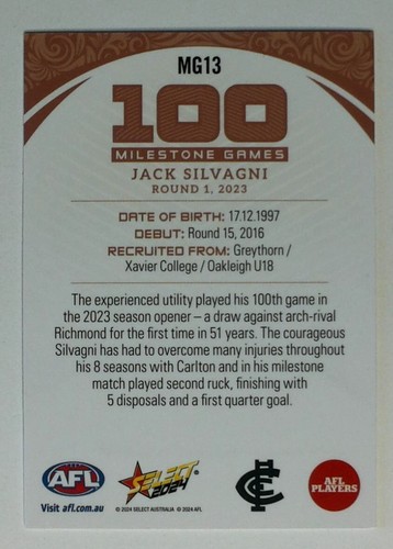 2024 Select AFL Milestone Games - Hobby - Footy Stars Base - Elige tu tarjeta - Imagen 11 de 143