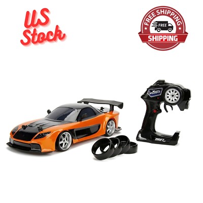 Jada Toys Fast & Furious Han'S Mazda RX-7 Drift RC Car, 1 Jada Toys Fast & Furious Han'S Mazda RX-7 Drift RC Car, 1