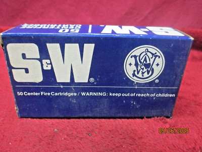 Vintage SMITH & WESSON, 9mm, 100 Gr. Full Metal Case, Ammo Box, (EMPTY)