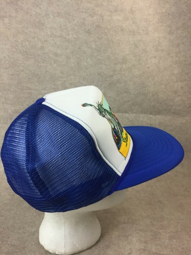 Statue Of Liberty Snapback Mesh Trucker Hat Blue - Picture 5 of 11