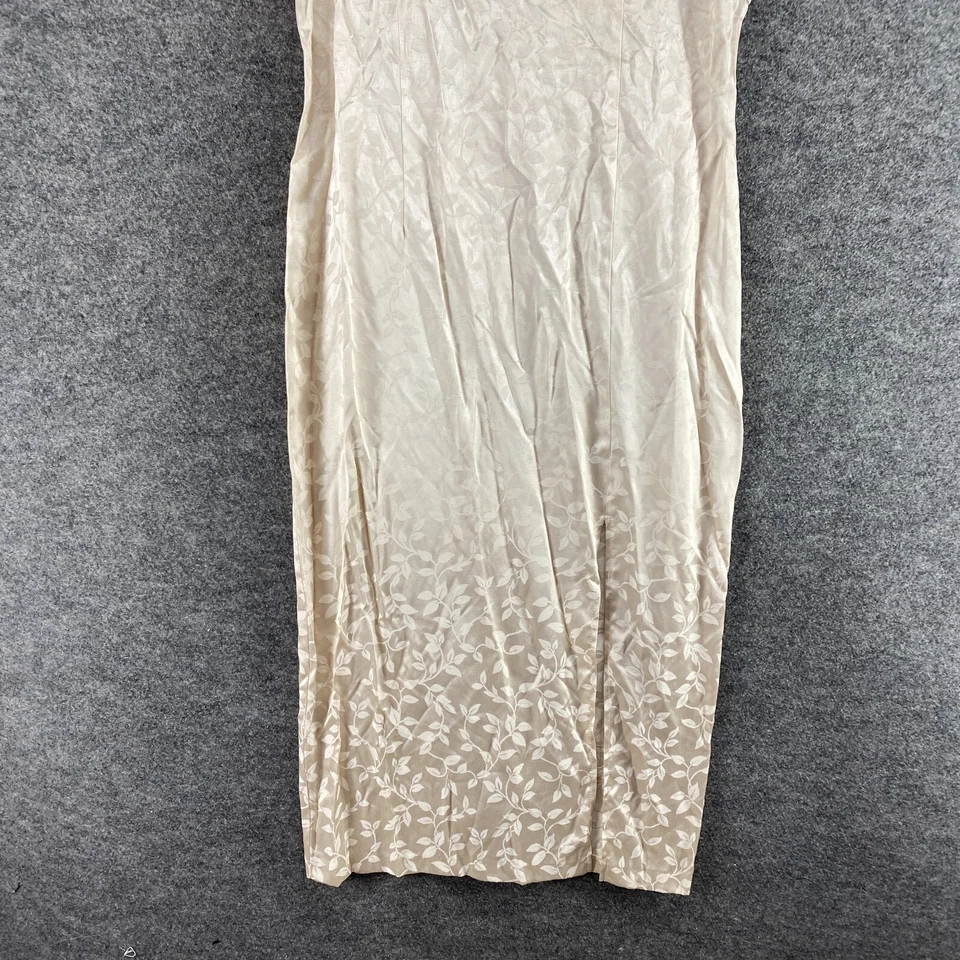 Vestido Molly Malloy Mujer 14 Beige Floral Maxi Largo Cremallera Forrado Sin Mangas Foto 4 de 4