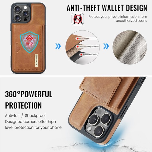 Funda tipo billetera de cuero magnética con ranura para tarjeta para iPhone 16 15 Pro Max 14 13 12 - Imagen 60 de 96
