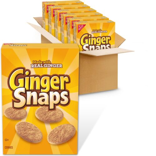 Ginger Snaps Cookies, Ginger Cookies, 6 - 16 oz Boxes