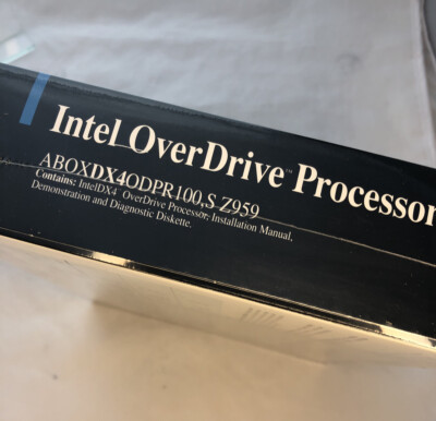 NEW DX4 100 BOXED INTEL PROCESSOR OVERDRIVE DX4ODPR100 486 100Mhz