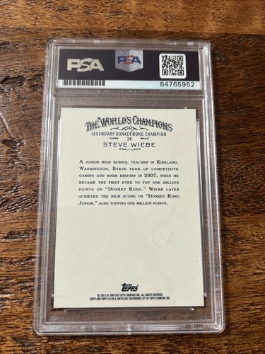 Steve Wiebe Signed Allen & Ginter Card Psa Dna Coa Slab Autographed Donkey Kong - Picture 2 of 2