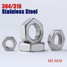 Hex Thin Nuts Fine/Standard Thread Low Profile Assortment 304/316Stainless Steel