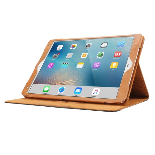 New 2017 IPad Pro 10.5 Zoll 100% Echt Leder Hülle Schutzhülle Smart Case Braun - Bild 11 von 12