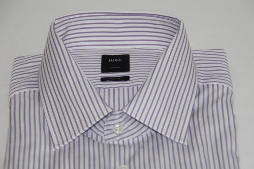 HUGO BOSS TAILORED Dress Shirt, Mod. T-Thob, Size 44 / US 17.5 Slim Fit - Picture 6 of 9
